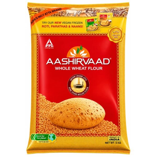 Aashirvaad Chakki Atta 5 kg flour bag